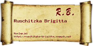 Ruschitzka Brigitta névjegykártya