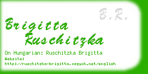 brigitta ruschitzka business card